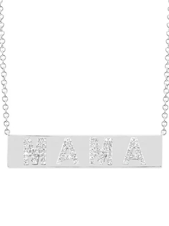 Jewelry - Sterling Silver 'MAMA' Bar Necklace - 18-20 Inch Chain